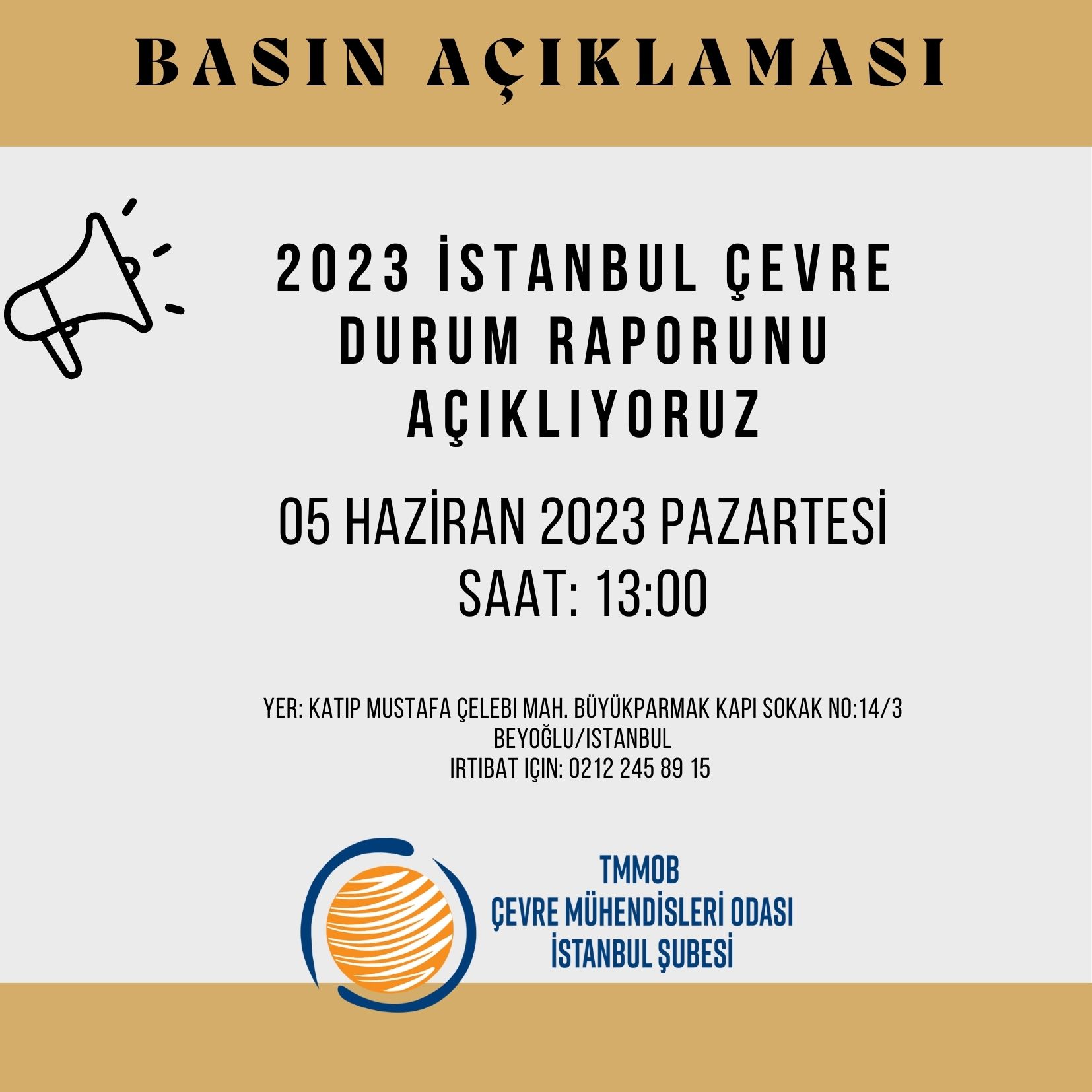 Basın Açıklaması: 2023 İstanbul Çevre Durumu Raporu