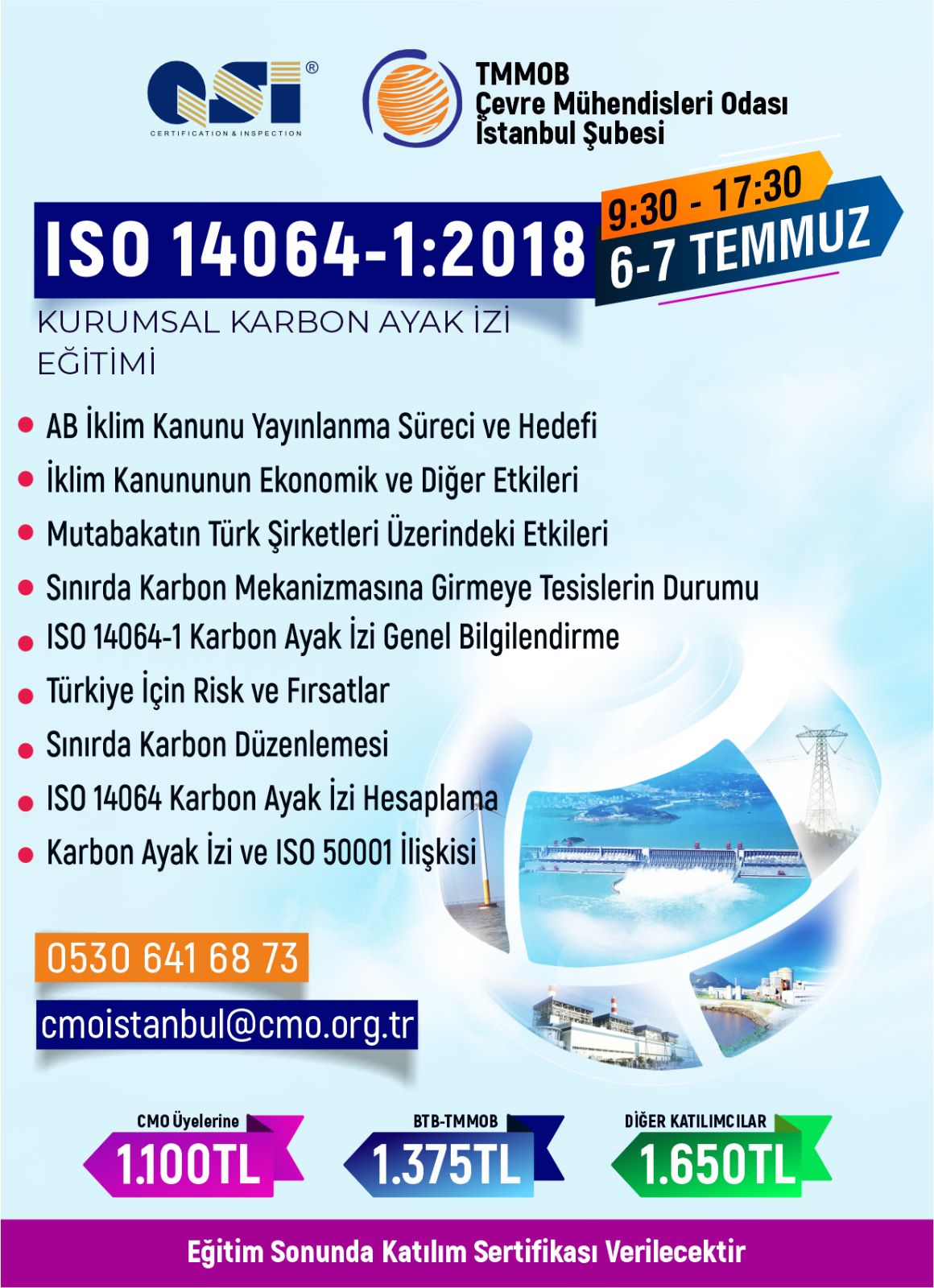 ISO 14064-1:2018 Kurumsal Karbon Ayak İzi (Çevrimiçi) Eğitimi