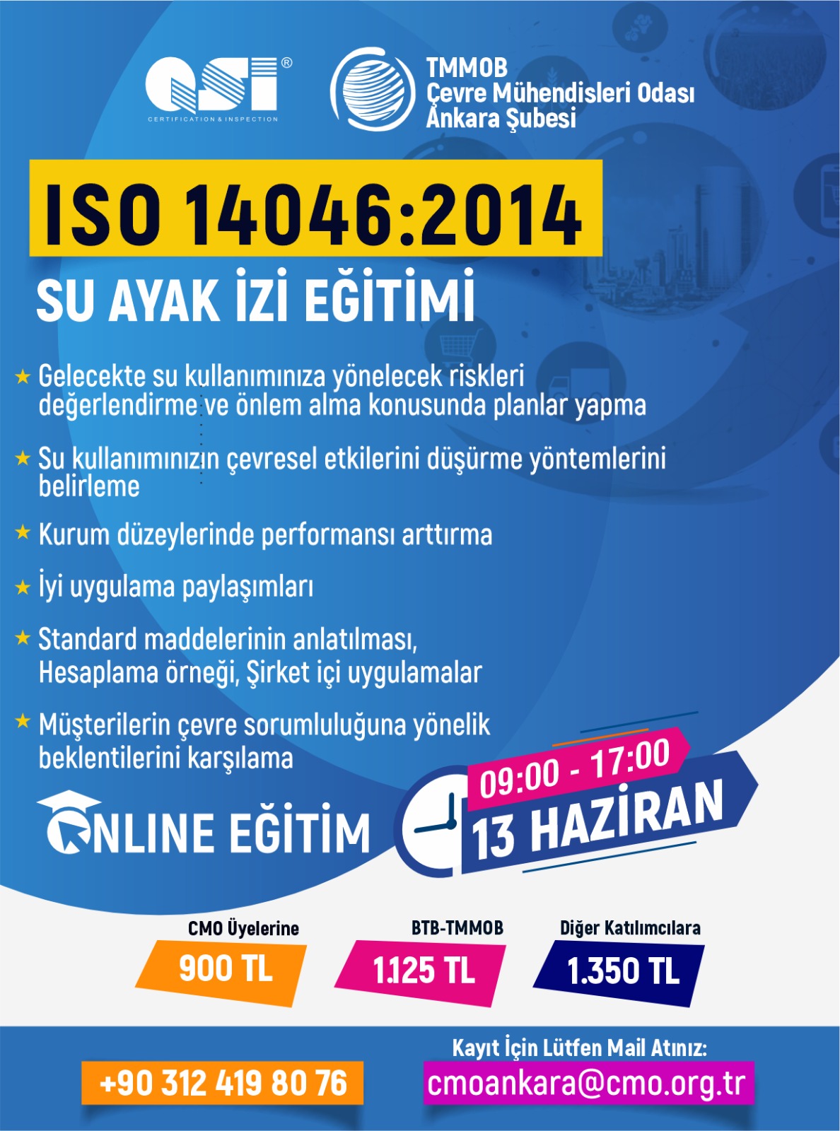 ONLINE ISO 14046 SU AYAK İZİ BİLGİLENDİRME EĞİTİMİ
