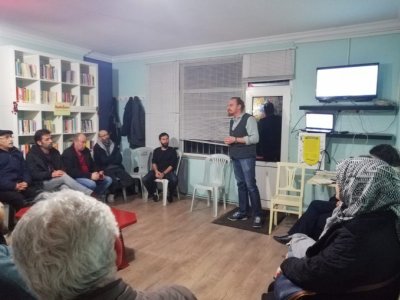 Gaziosmanpaşa Sokak Kültür Merkezi`nde düzenlenen Kanal İstanbul söyleşisine konuşmacı olarak katıldık