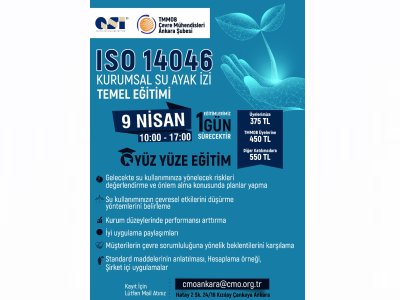 ISO 14046 SU AYAK İZİ BİLGİLENDİRME EĞİTİMİ