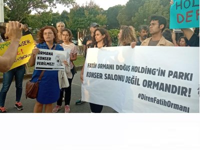 Fatih Ormanlarının yeniden konserlere açılmasına karşı yapılan basın açıklamasına katılım sağlandı